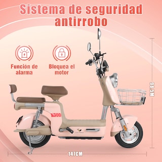 Foto 6 | Motobici Electrica Honey Whale U3-pro Rosa
