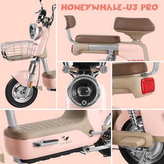 Foto 7 | Motobici Electrica Honey Whale U3-pro Rosa