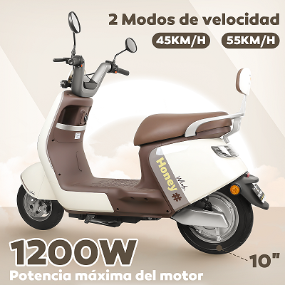 Foto 3 pulgar | Motobici Electrica Honey Whale U8s Blanco