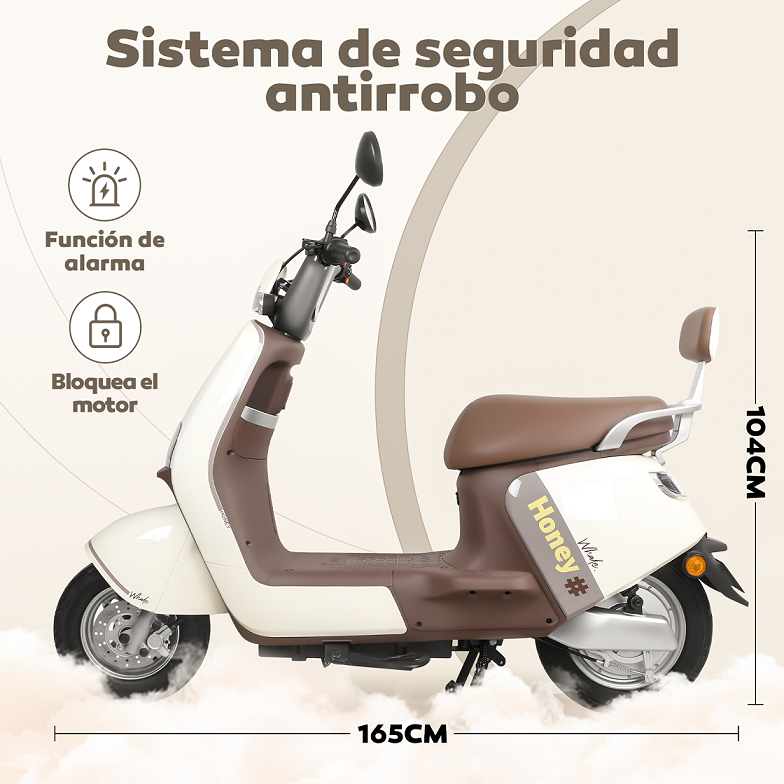 Foto 6 pulgar | Motobici Electrica Honey Whale U8s Blanco