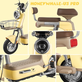 Foto 5 | Motobici Electrica Honey Whale U3-pro Amarillo