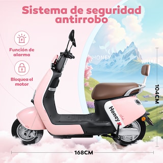 Foto 5 | Motobici Electrica Honey Whale U8s Rosa