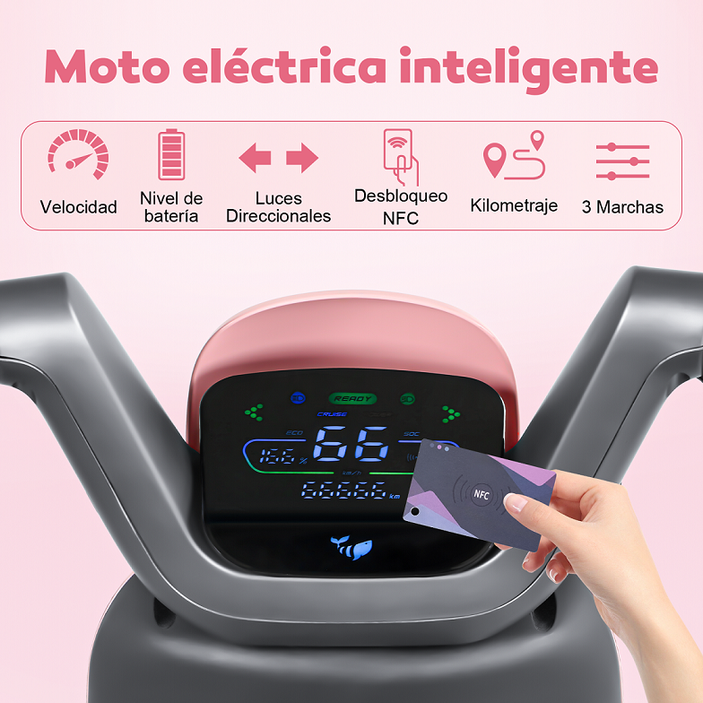 Foto 7 pulgar | Motobici Electrica Honey Whale U8s Rosa