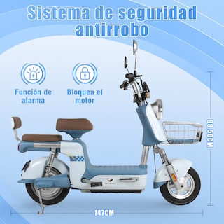 Foto 6 | Motobici Electrica Honey Whale U3-pro Azul