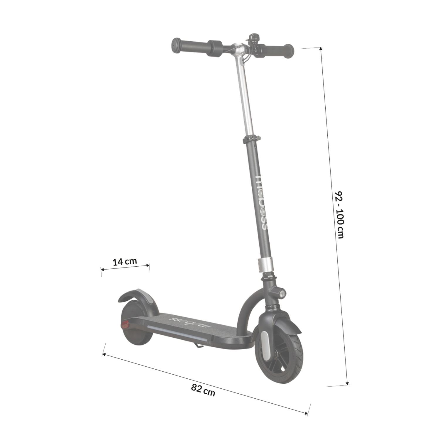 Foto 9 pulgar | Scooter Eléctrico Infantil Moboss H40 Plata 16 Km/h