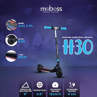 Foto 7 | Scooter Eléctrico Infantil Moboss H30 Max Azul 15 Km/h