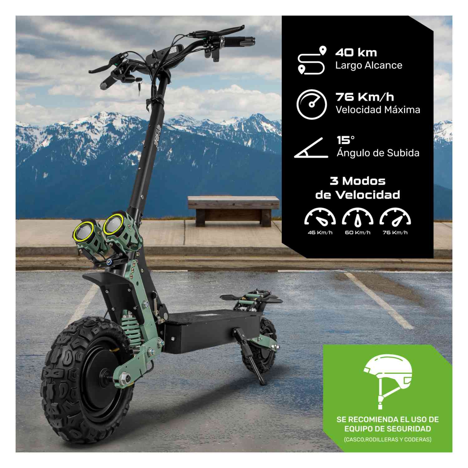 Foto 8 pulgar | Scooter Eléctrico Centurfit Negro