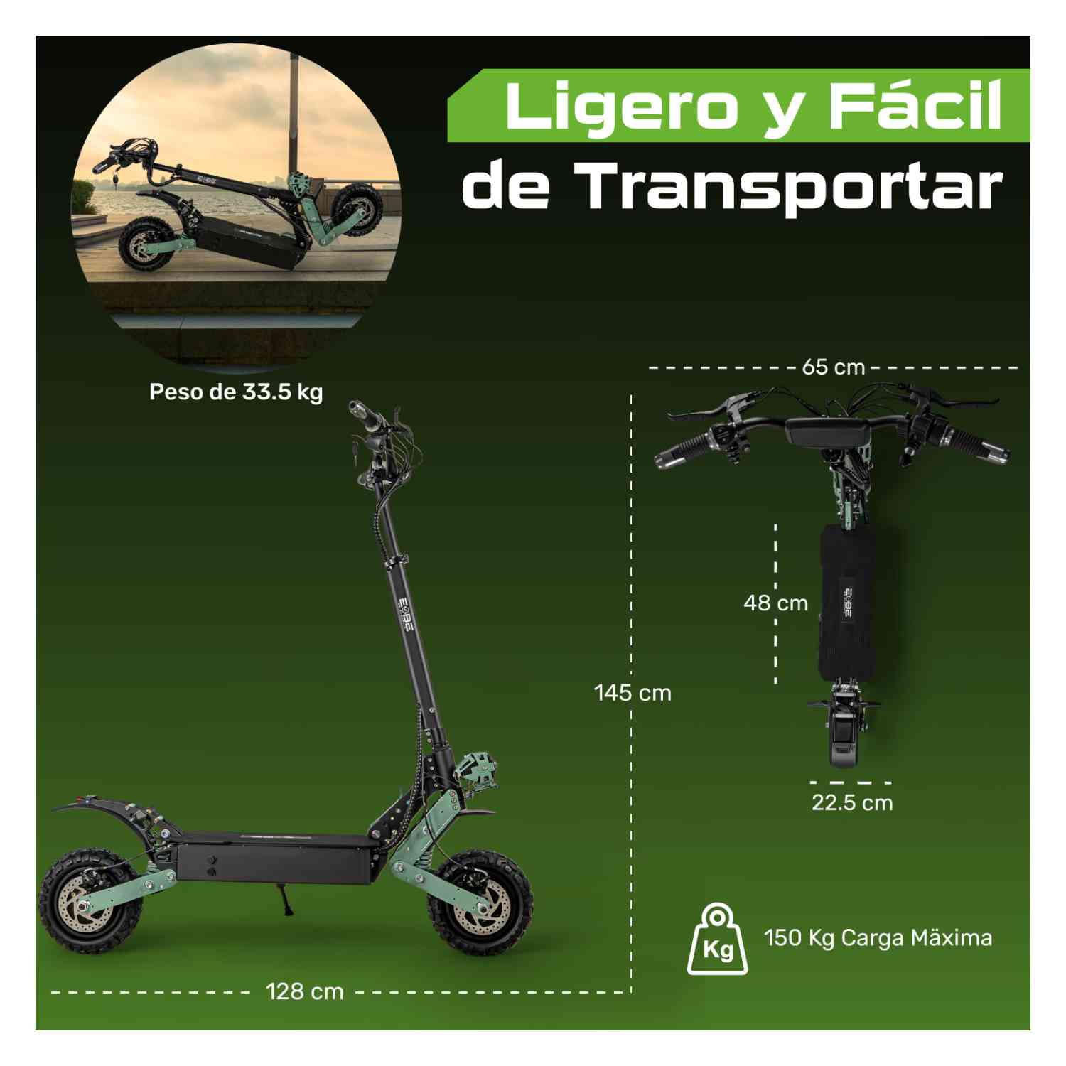 Foto 9 pulgar | Scooter Eléctrico Centurfit Negro