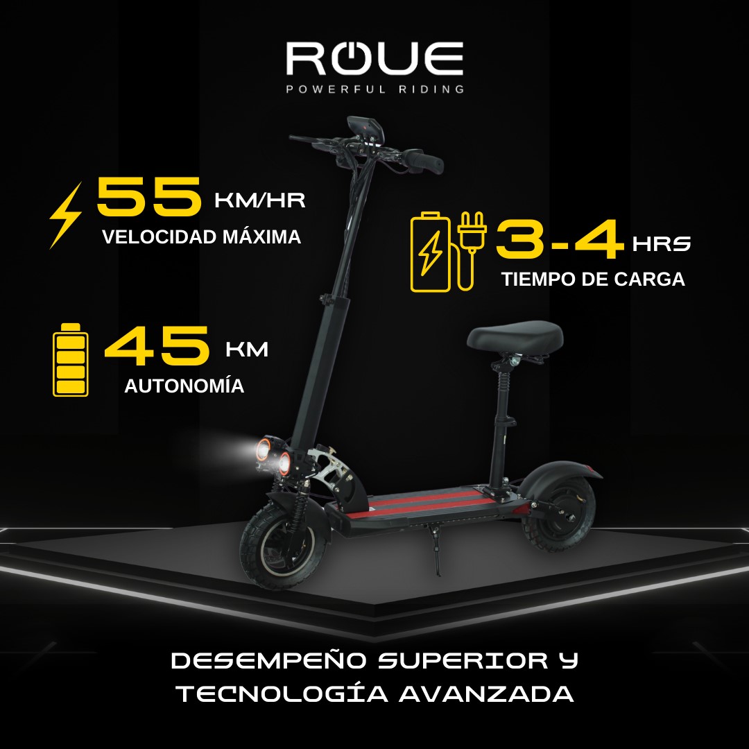 Foto 4 pulgar | Scooter Eléctrico Roue Y2 1000w 55 km/h