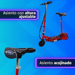 Foto 3 | Patín Eléctrico Eco-forte Cd02-s Waterprinting Con Asiento Rojo