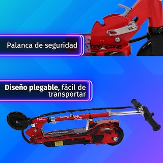 Foto 5 | Patín Eléctrico Eco-forte Cd02-s Waterprinting Con Asiento Rojo