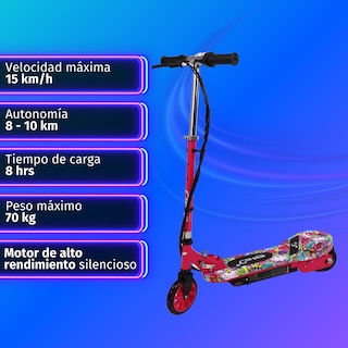 Foto 5 | Patín Eléctrico Para Niños Eco-forte Cd02 Waterprinting Rosa