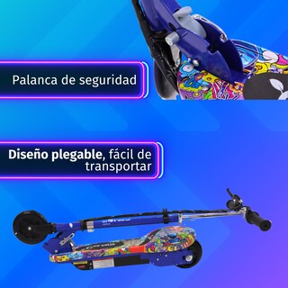Foto 4 | Patín Eléctrico Para Niños Eco-forte Cd02 Waterprinting Azul
