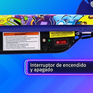 Foto 6 | Patín Eléctrico Para Niños Eco-forte Cd02 Waterprinting Azul