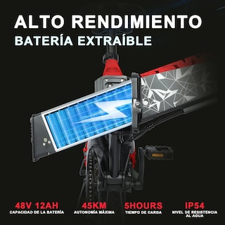 Foto 3 | Bicicleta Eléctrica Plegable Honey Whale S10 Rojo