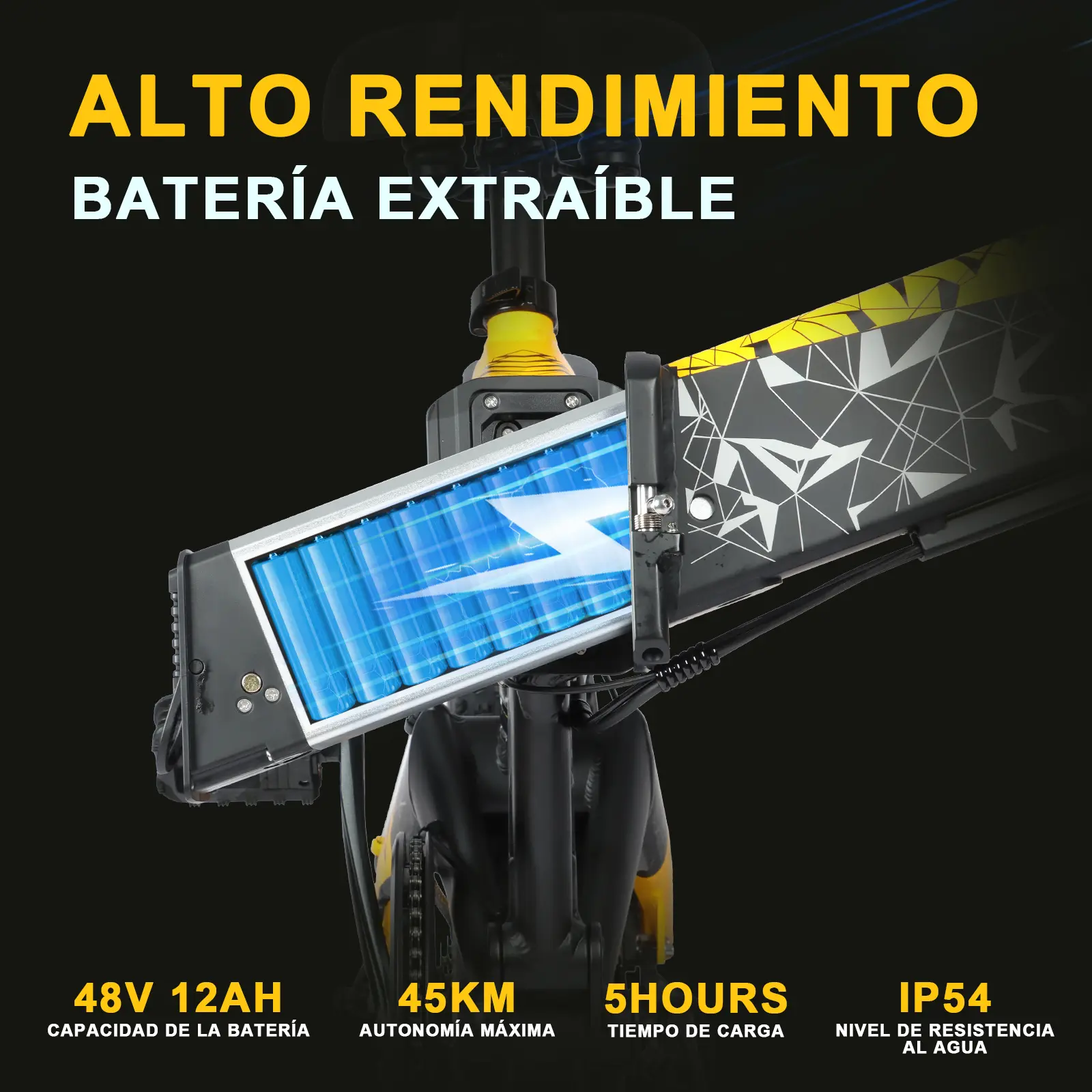 Foto 4 pulgar | Bicicleta Eléctrica Plegable Honey Whale S10 Amarillo