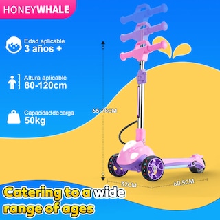 Foto 3 | Scooter Eléctrico Infantil Honey Whale Rm2 Pro Rosa