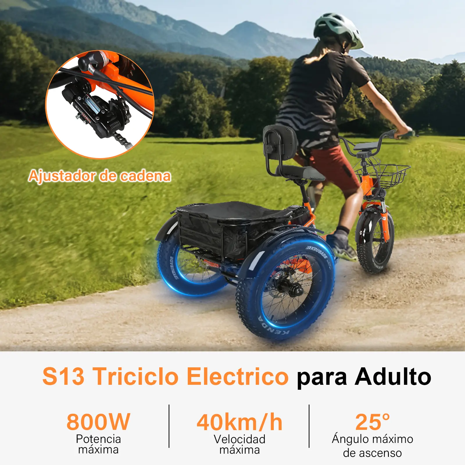 Foto 3 pulgar | Bicicleta Eléctrica Honey Whale S13 Naranja