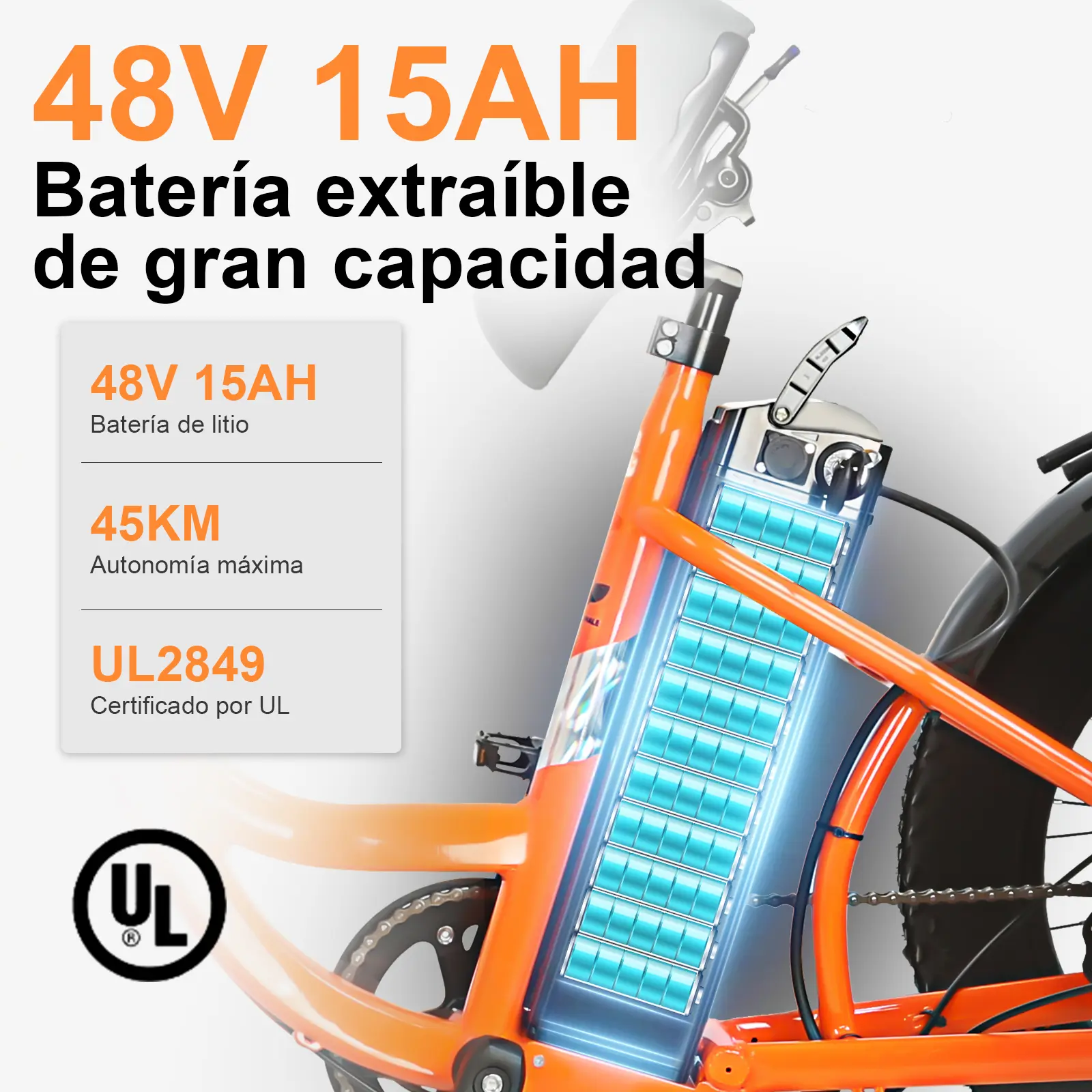 Foto 4 pulgar | Bicicleta Eléctrica Honey Whale S13 Naranja
