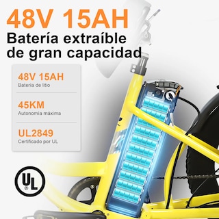 Foto 3 | Bicicleta Eléctrica Honey Whale S13 Amarilla