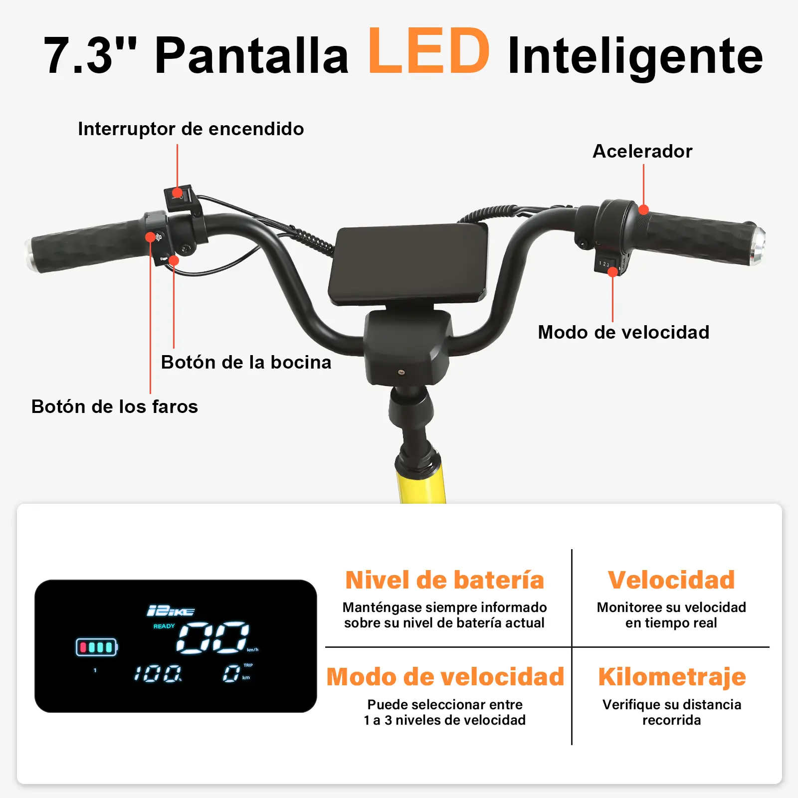 Foto 5 pulgar | Bicicleta Eléctrica Honey Whale S13 Amarilla