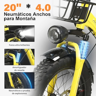 Foto 5 | Bicicleta Eléctrica Honey Whale S13 Amarilla