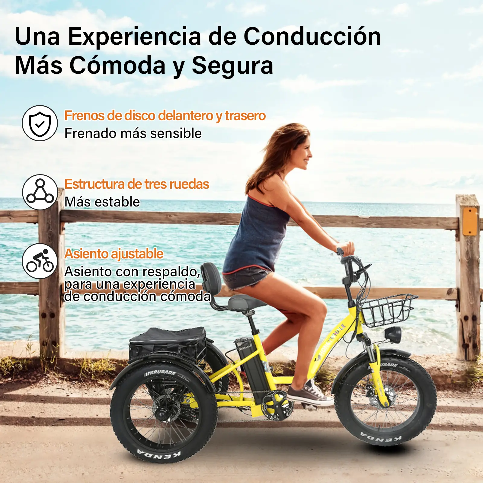 Foto 8 pulgar | Bicicleta Eléctrica Honey Whale S13 Amarilla