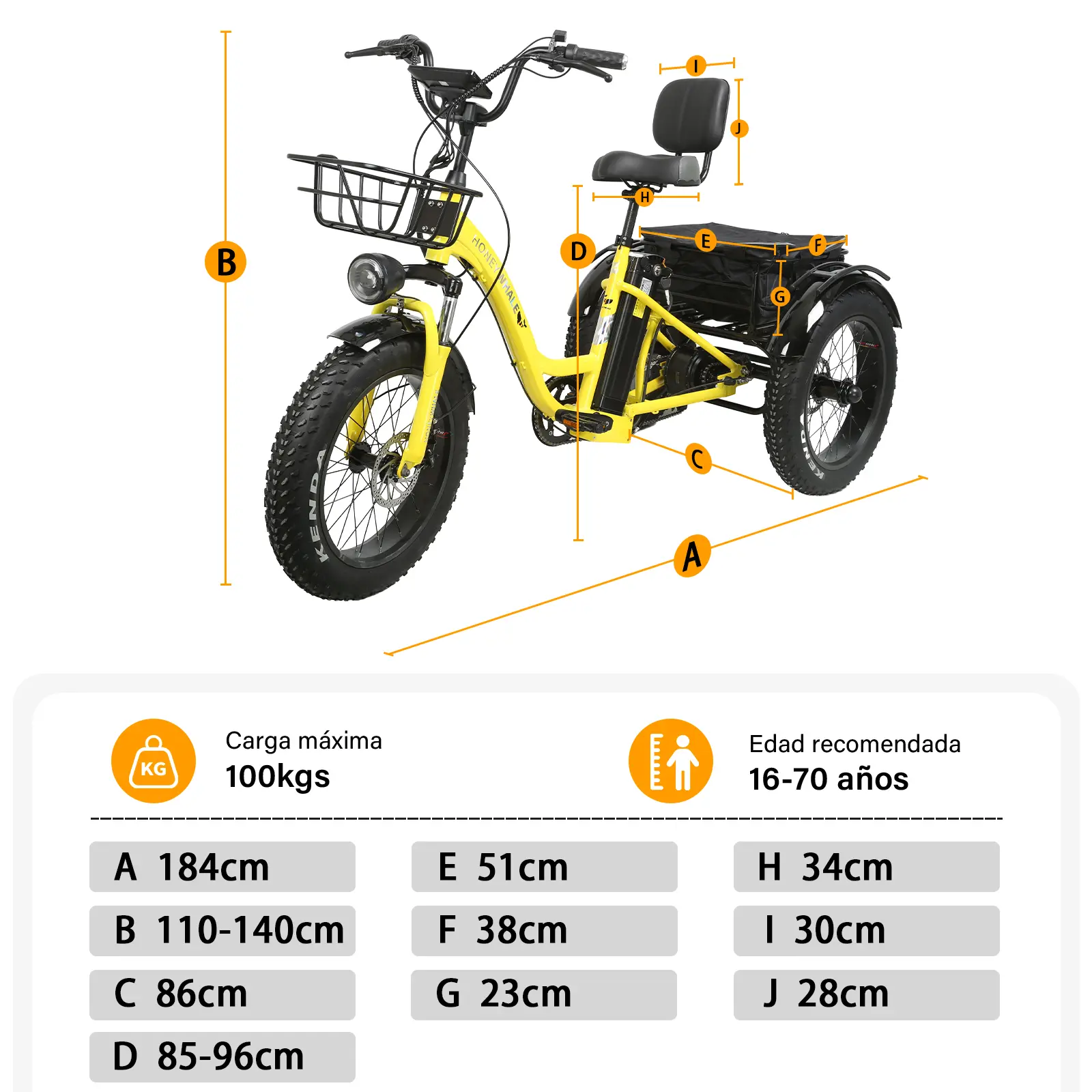 Foto 8 | Bicicleta Eléctrica Honey Whale S13 Amarilla