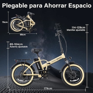Foto 5 | Bicicleta Eléctrica Plegable Honey Whale F6 Amarilla