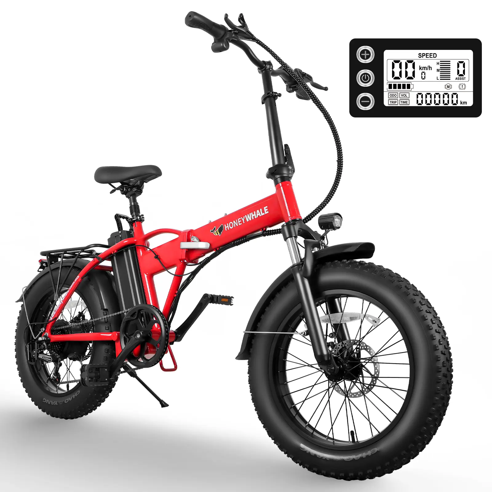 Bicicleta Eléctrica Plegable Honey Whale F6 Pro-s Rojo