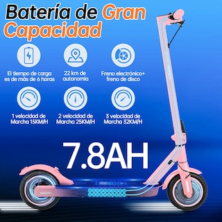 Foto 4 | Scooter Eléctrico Honey Whale E9 Pro V2 Rosa