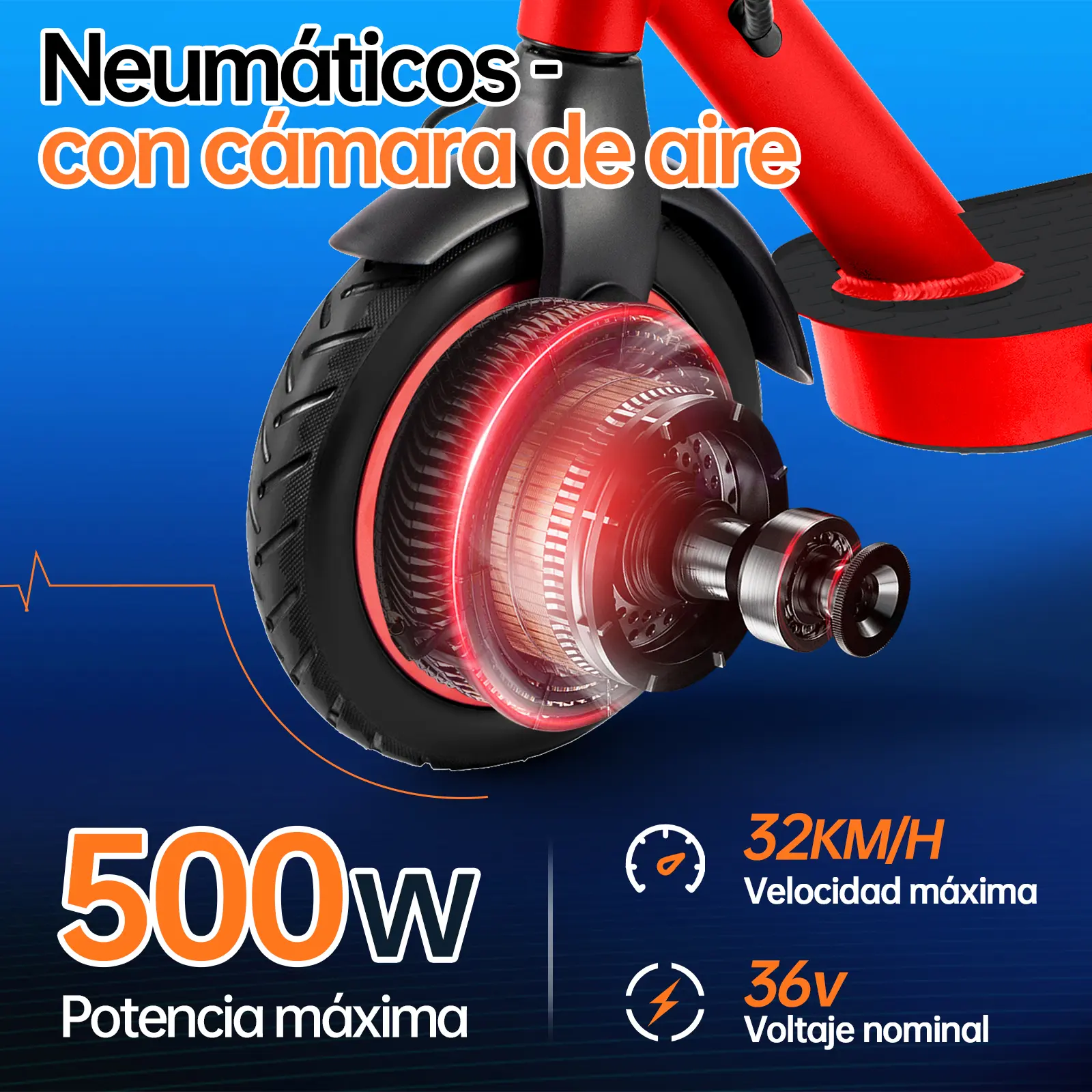 Foto 3 | Scooter Eléctrico Honey Whale E9 Pro V2 Rojo