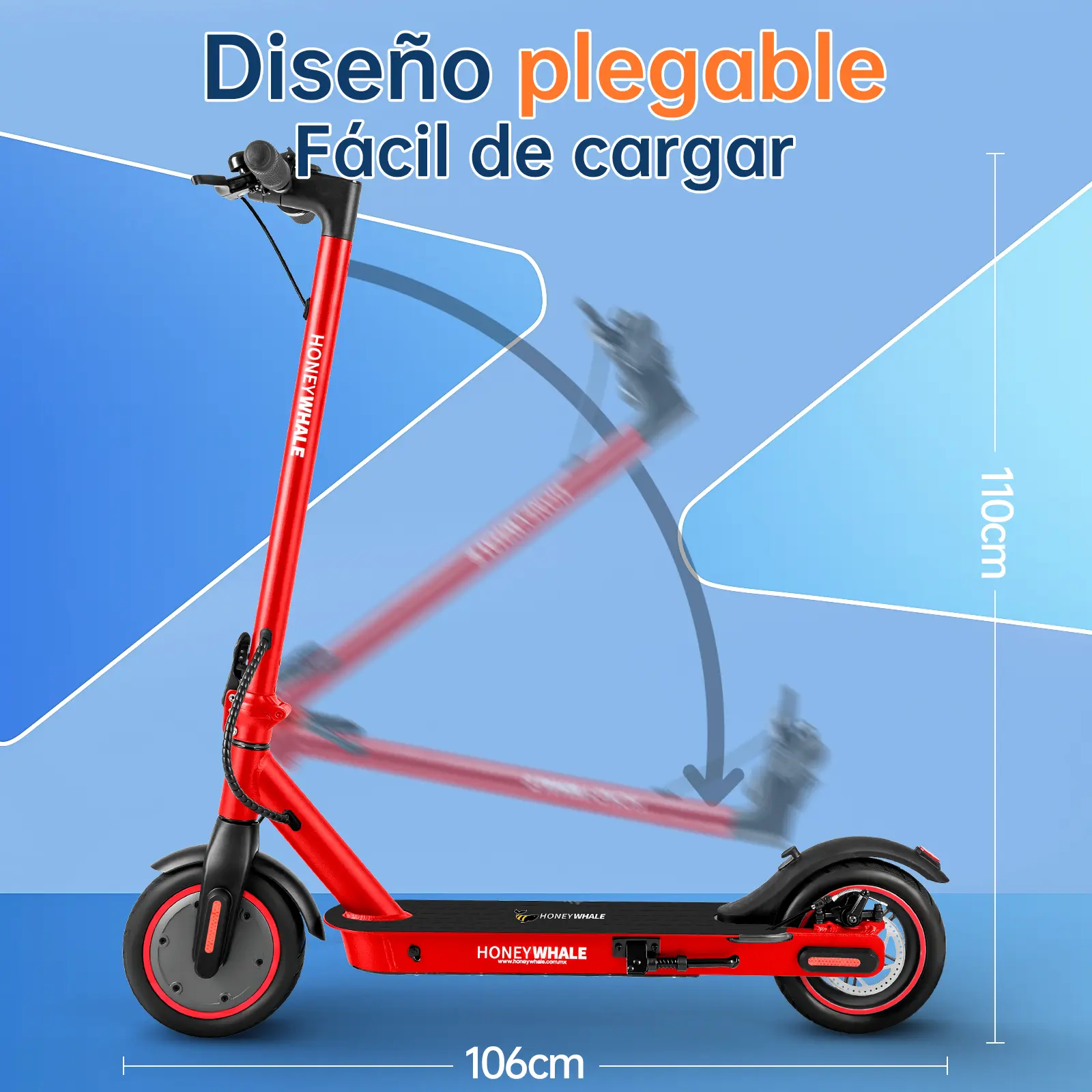 Foto 7 pulgar | Scooter Eléctrico Honey Whale E9 Pro V2 Rojo