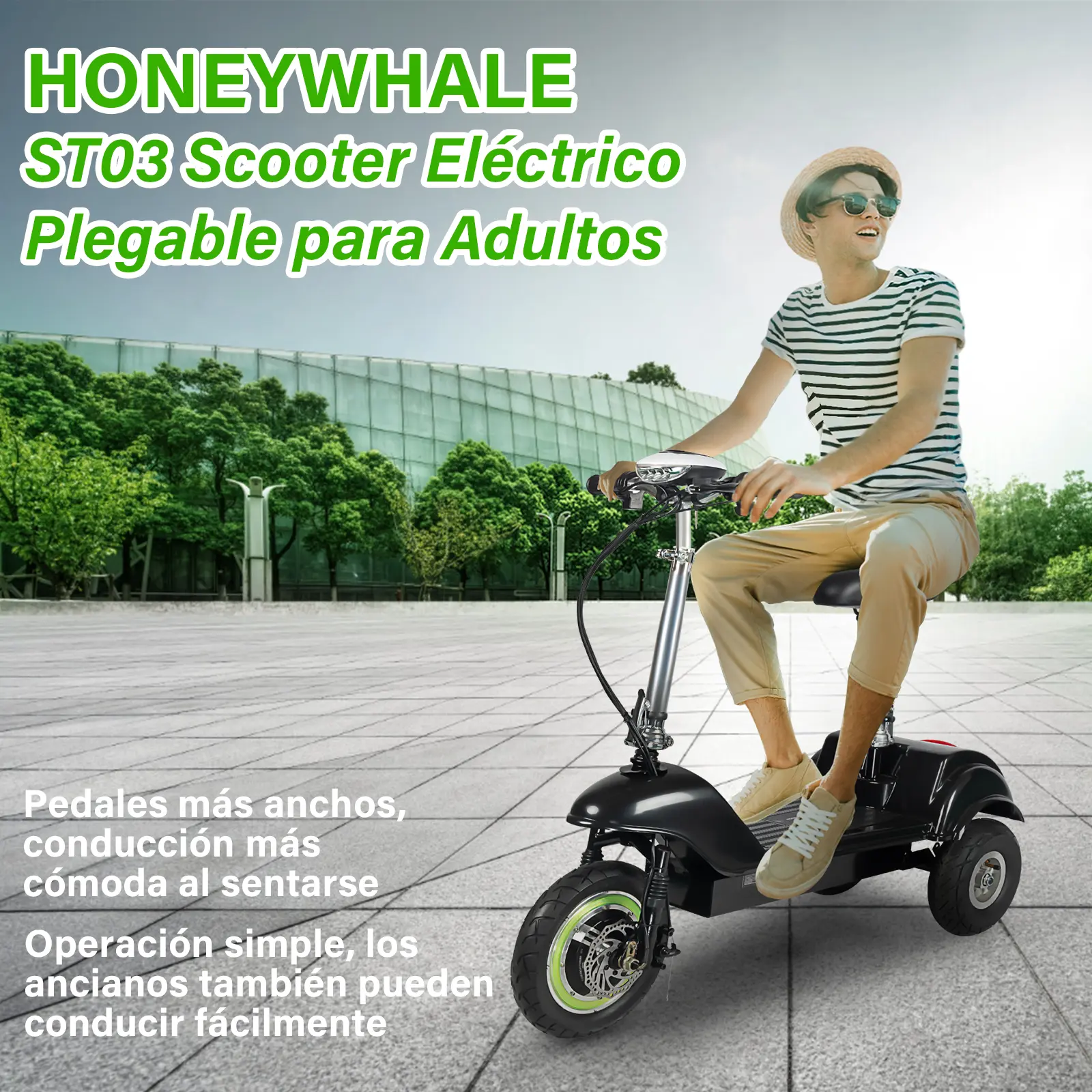 Foto 3 pulgar | Scooter Eléctrico Honey Whale St03 Negro