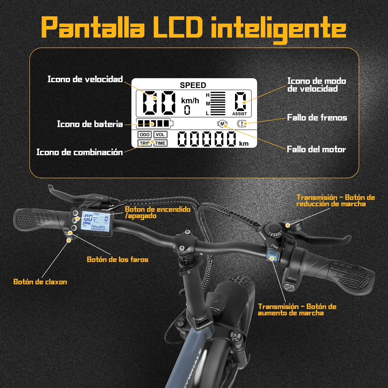 Foto 7 pulgar | Bicicleta Eléctrica Plegable Honey Whale F6 Pro-s Gris