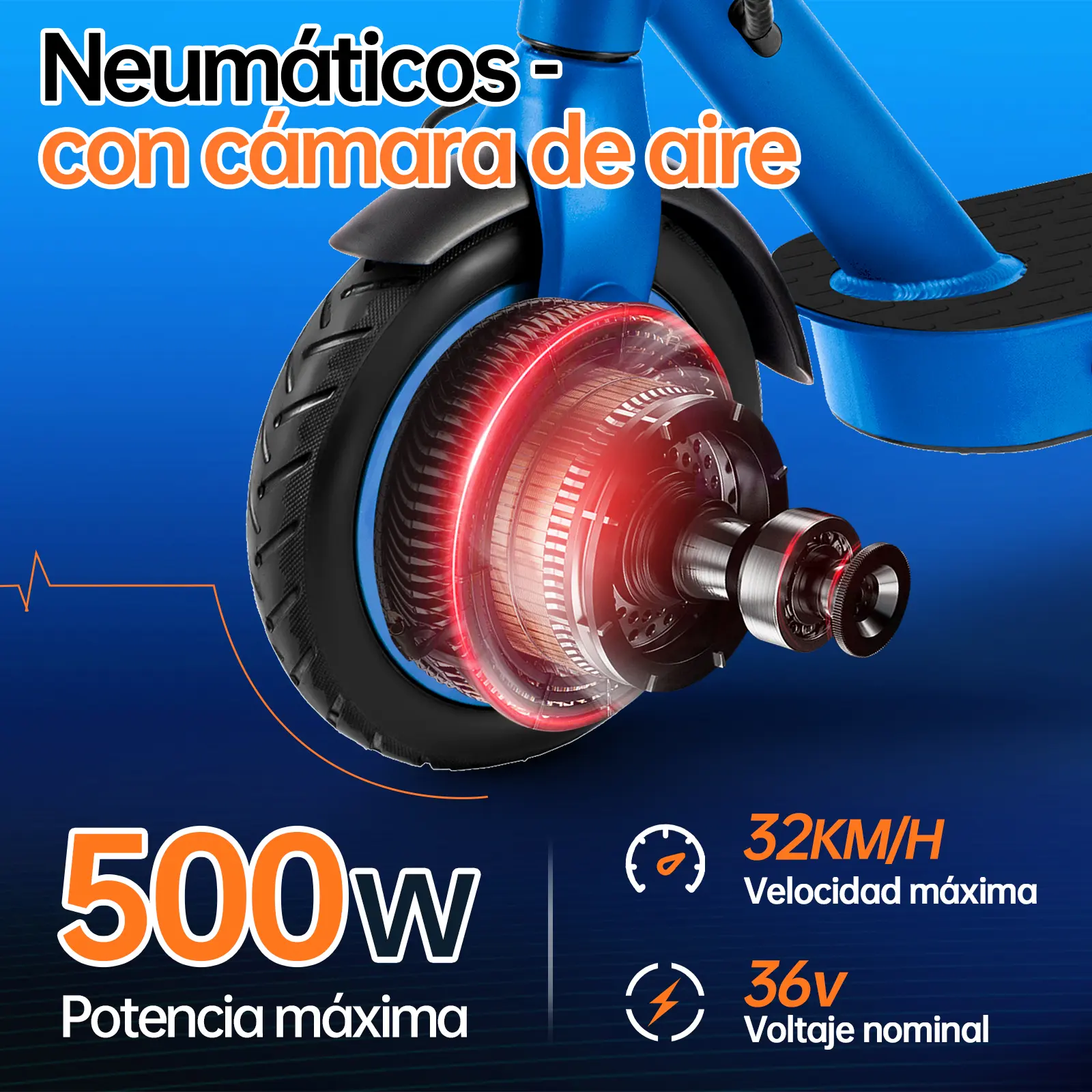 Foto 4 pulgar | Scooter Eléctrico Honey Whale M2 Pro V2 Azul