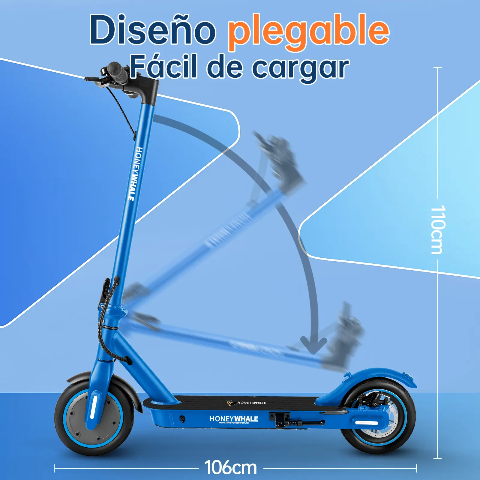 Foto 7 pulgar | Scooter Eléctrico Honey Whale M2 Pro V2 Azul