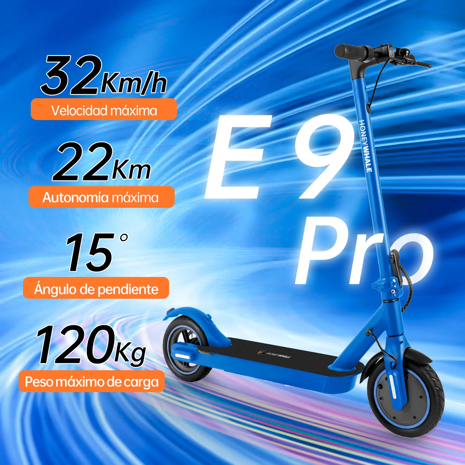 Foto 2 | Scooter Eléctrico Honey Whale E9 Pro V2 Azul