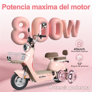 Foto 2 | Motobici Eléctrica Honey Whale Una Rosa