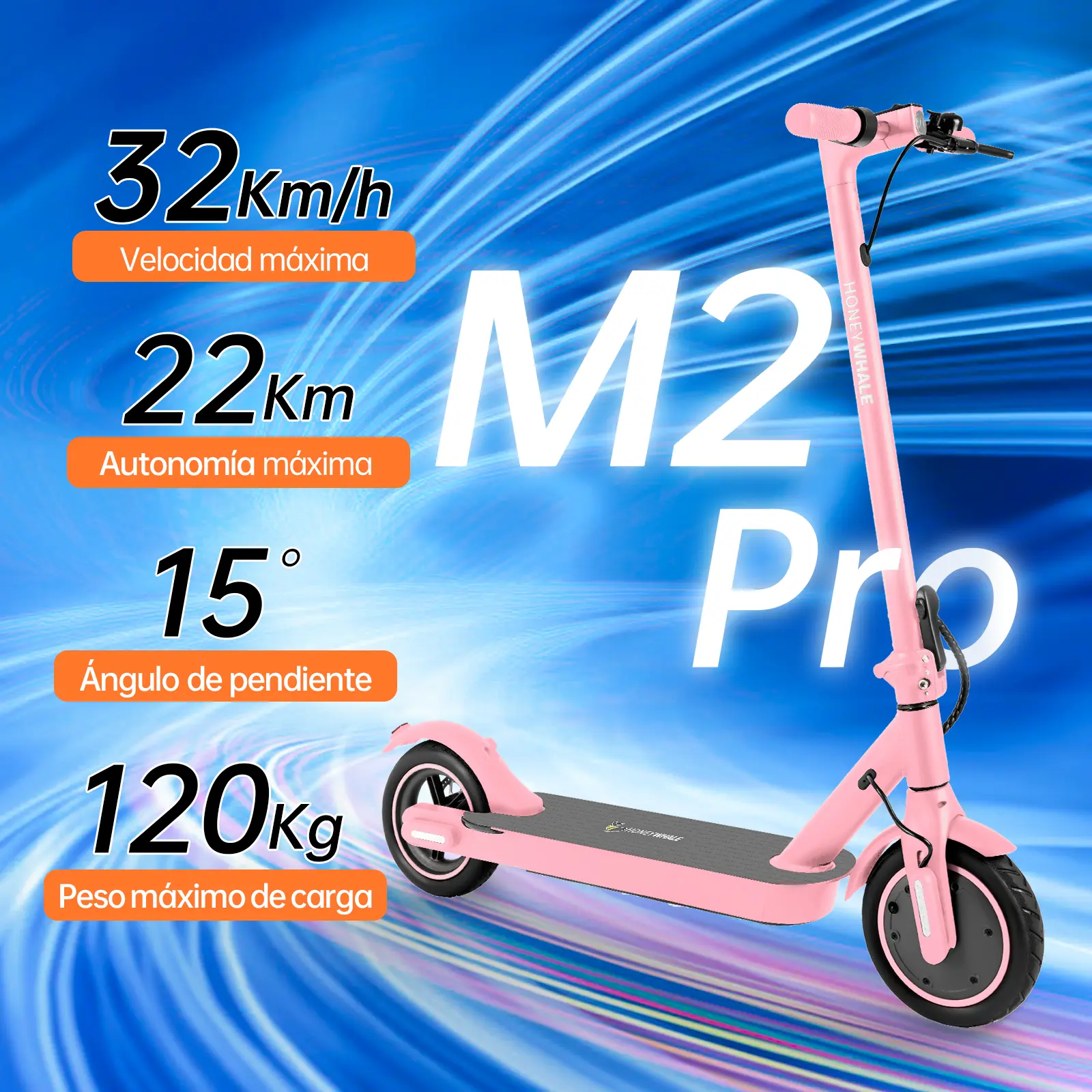 Foto 2 | Scooter Eléctrico Honey Whale M2 Pro V2 Rosa
