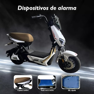 Foto 2 | Eléctrica Bicicleta Moto Para Adultos 55km/h 1200w Geeks Blanco Garow