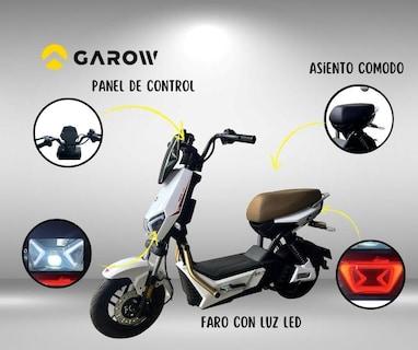 Foto 3 | Eléctrica Bicicleta Moto Para Adultos 55km/h 1200w Geeks Blanco Garow