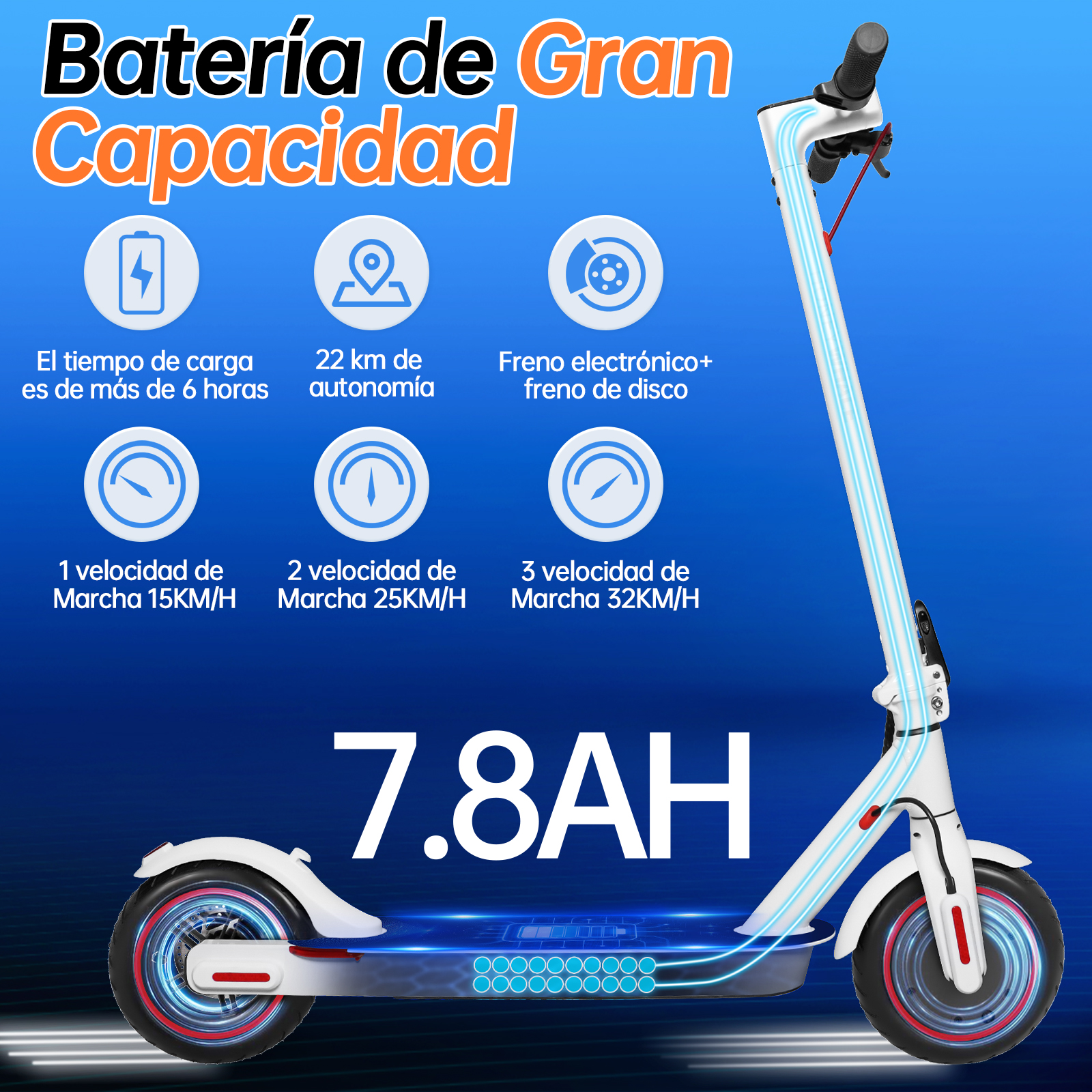 Foto 3 | Scooter Eléctrico Honey Whale M2 Pro V2 Blanco