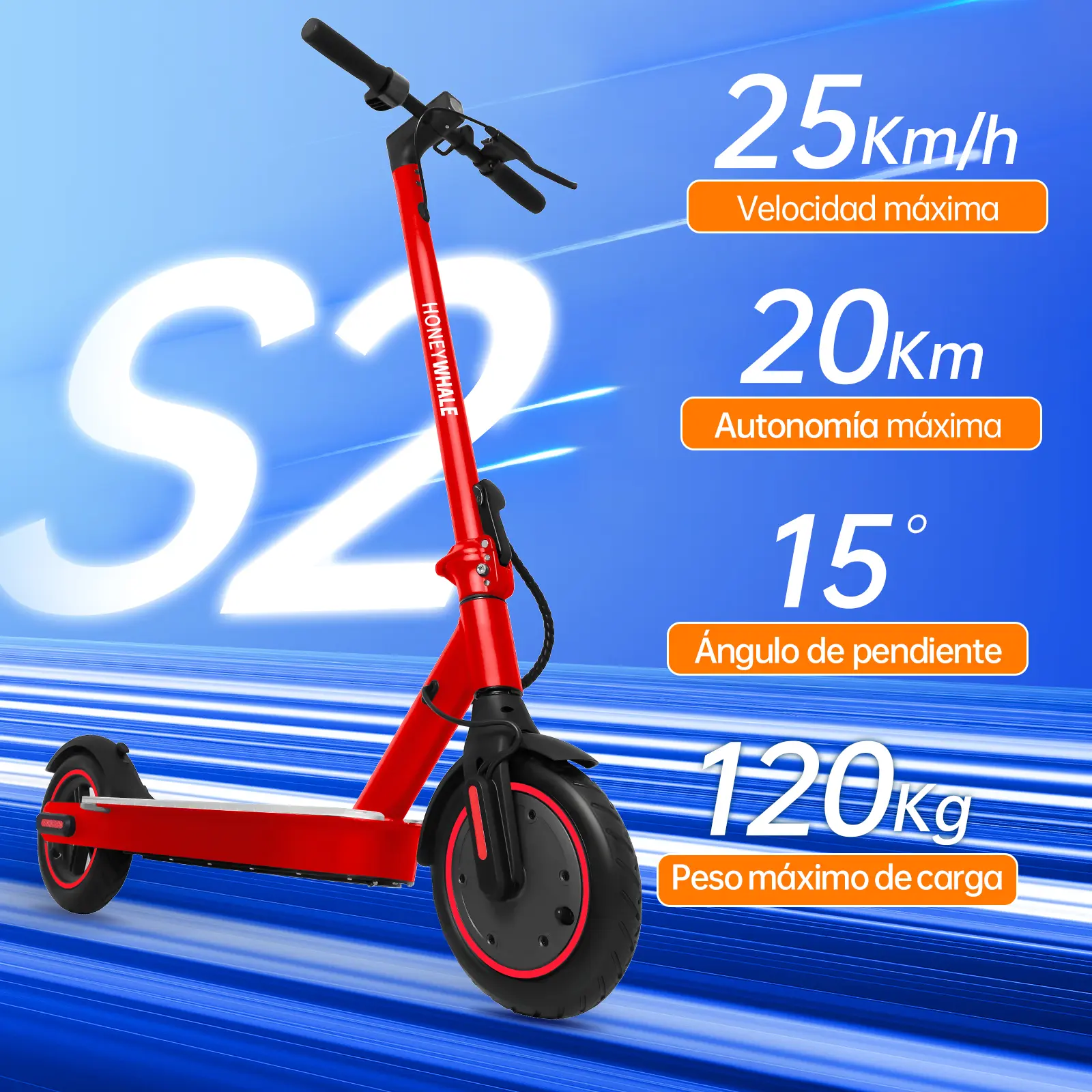 Foto 4 pulgar | Scooter Eléctrico Honey Whale S2 Pro V2 Rojo