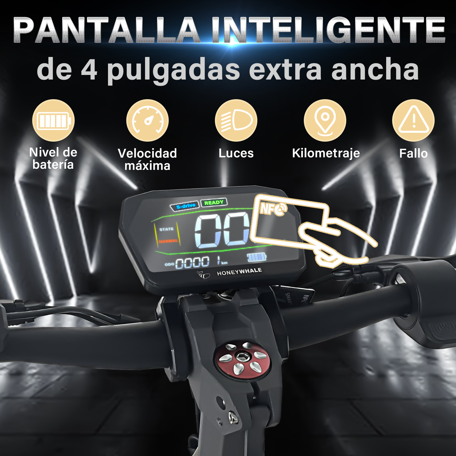 Foto 8 pulgar | Scooter Eléctrico Honey Whale G2 Pro Amarillo
