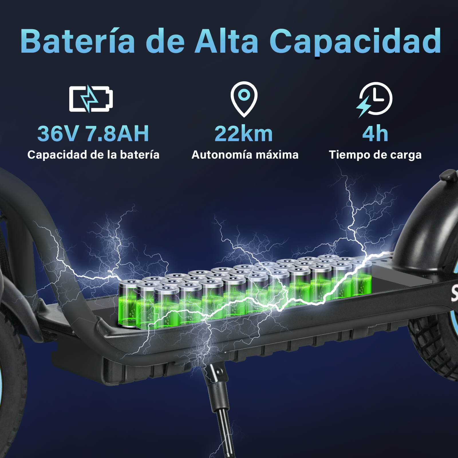 Foto 4 | Scooter Eléctrico Plegable Honey Whale S5 Negro