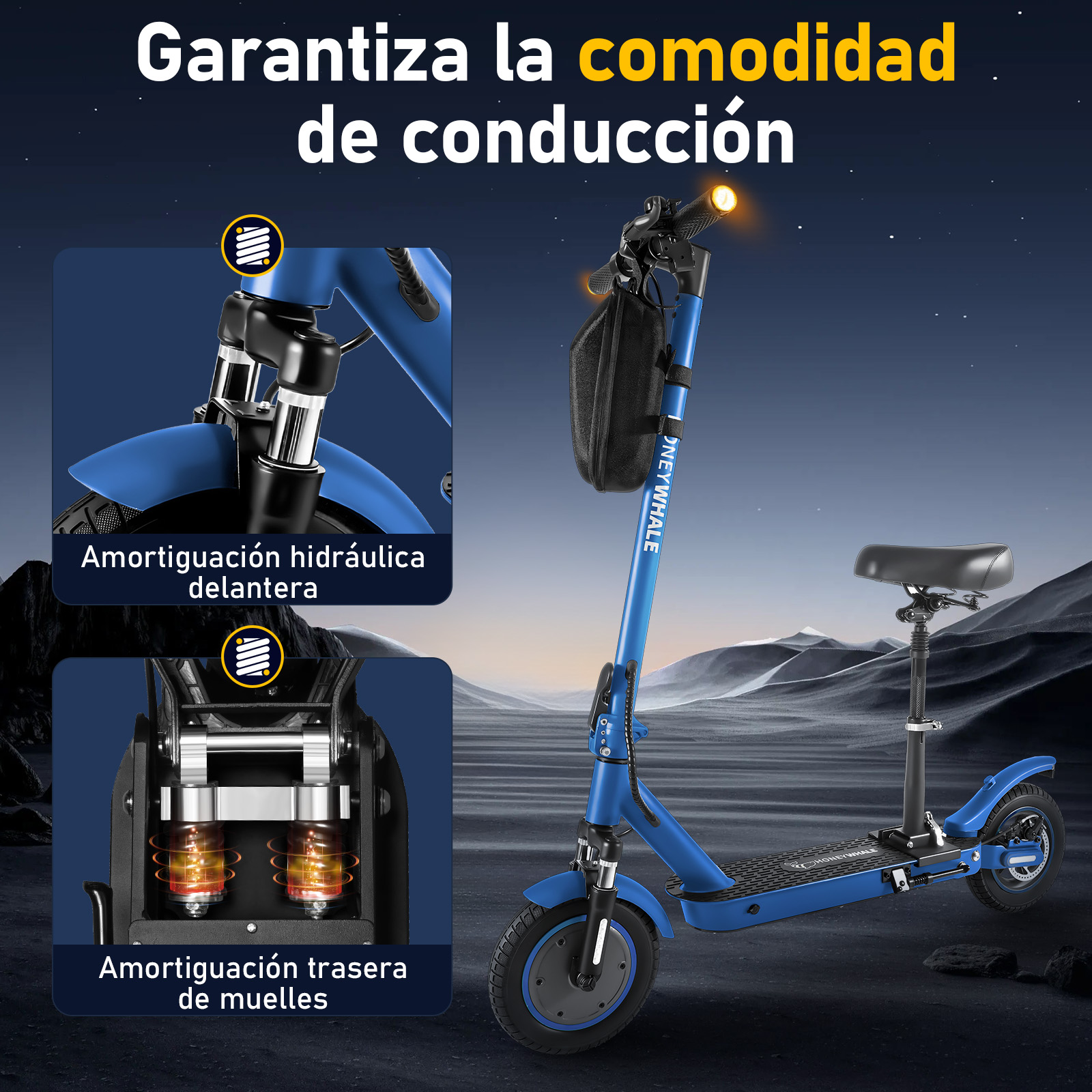 Foto 3 pulgar | Scooter Eléctrico Honey Whale M2 Max-b Azul