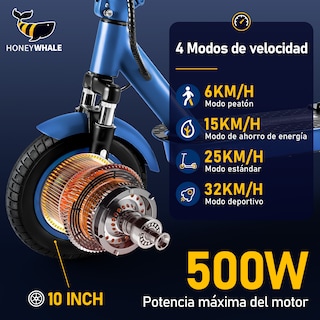 Foto 4 | Scooter Eléctrico Honey Whale M2 Max-b Azul