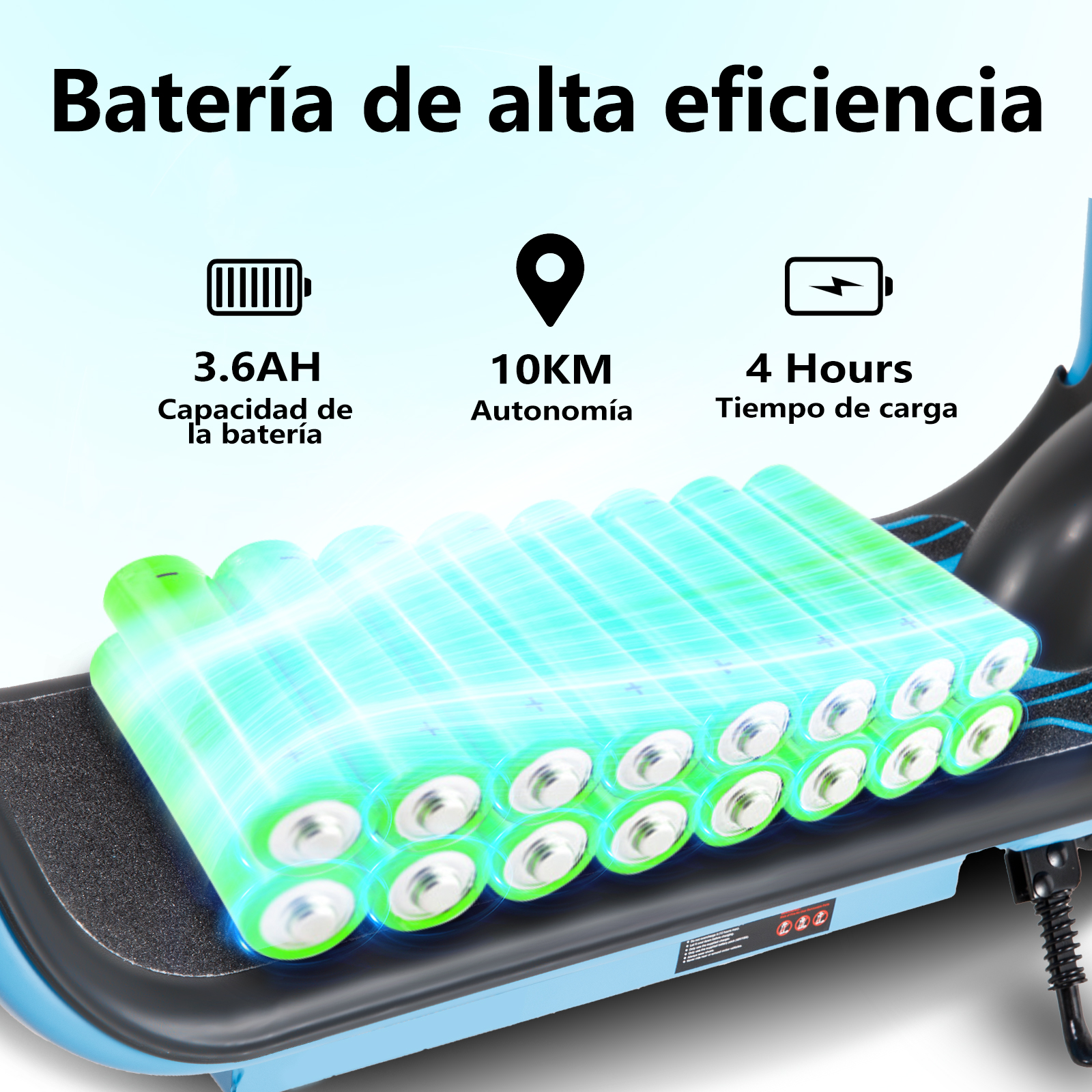 Foto 3 | Scooter Electrico Infantil Honey Whale Jl005 Azul