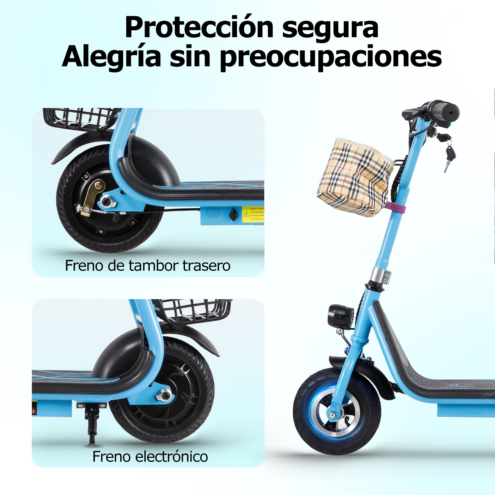 Foto 5 pulgar | Scooter Electrico Infantil Honey Whale Jl005 Azul